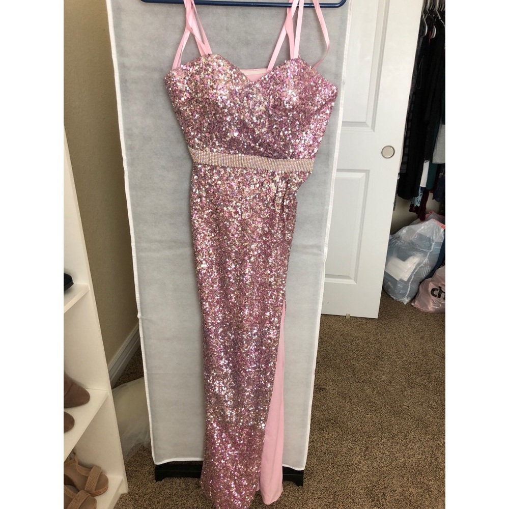 Pink sequin dress. Size 00